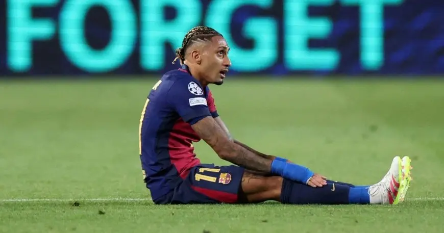 رافينيا يعبر عن عدم رضاه عن أداء برشلونة بعد التعادل الناهي مع إنتر ميلان