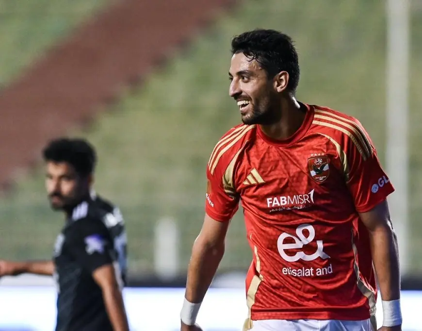 هدف رائع من طاهر محمد يضع الأهلي في المقدمة أمام حرس الحدود!
