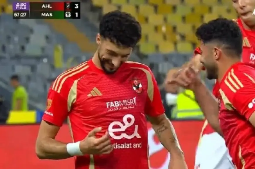 وسام أبوعلي يسجل الهدف الثالث لصالح الأهلي ويقترب من الفوز على المصري!