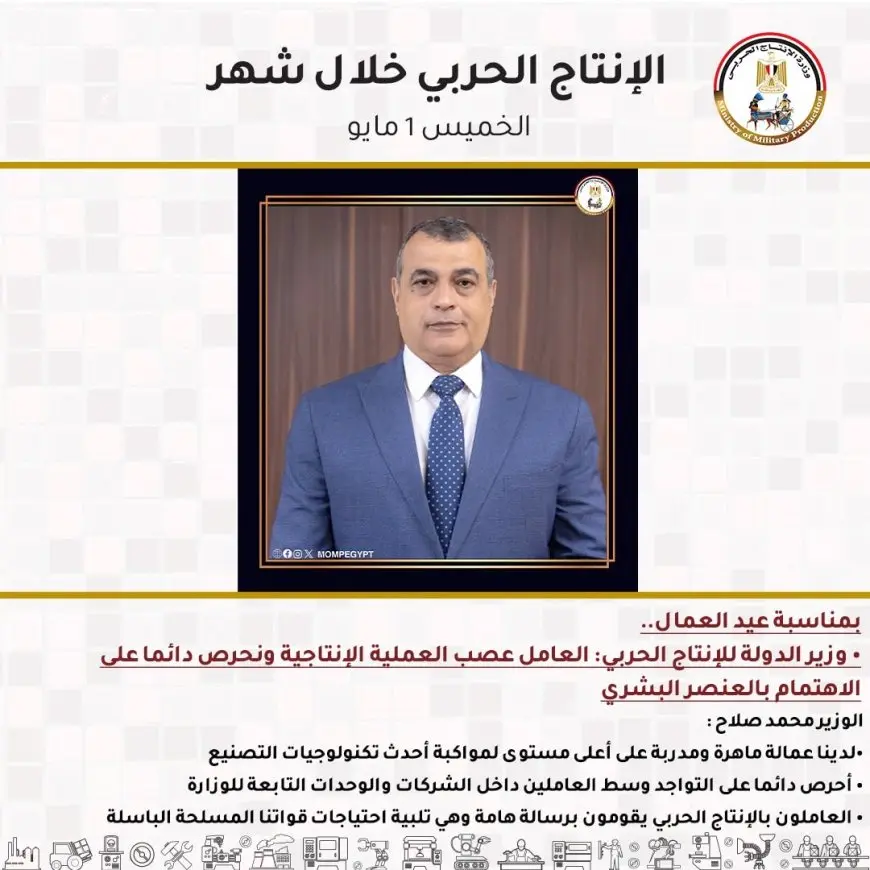 اكتشف أبرز أحداث وزارة الإنتاج الحربي خلال أبريل 2025!