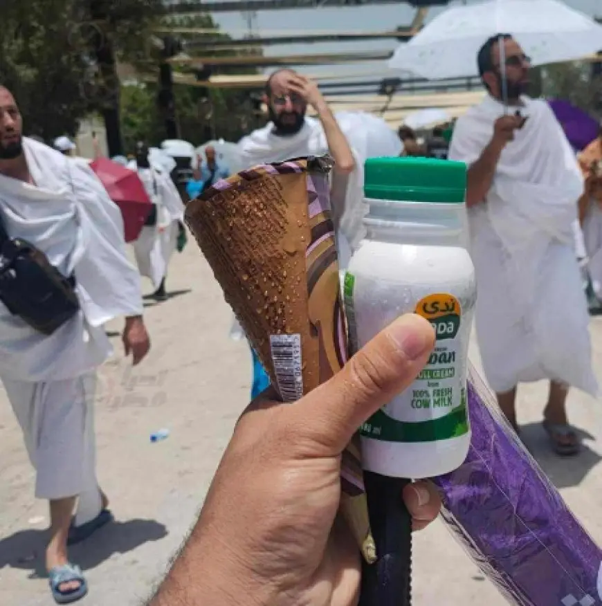 الحل الذكي لعطش الحجاج في السعودية! تعرف على كيفية توزيع العصائر والآيس كريم لمواجهة الحرارة الشديدة