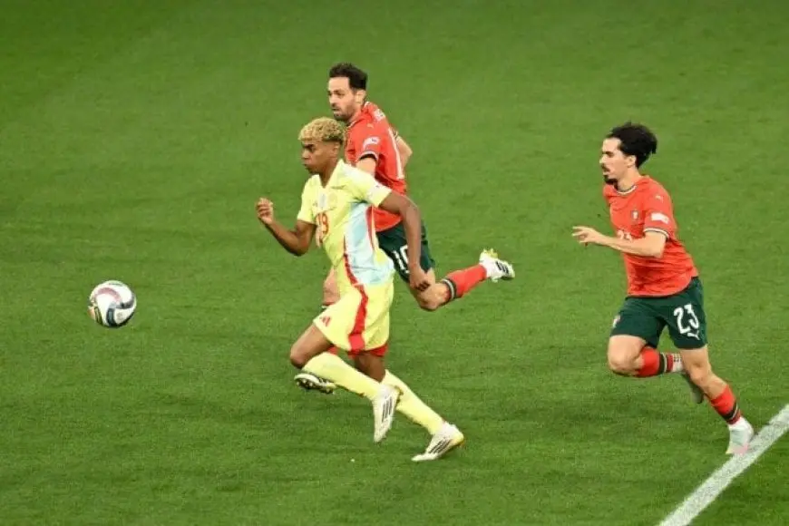 إنهاء مثير: إسبانيا تتفوق على البرتغال في نهائي دوري الأمم الأوروبية بنتيجة 2-1 في الشوط الأول!