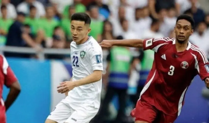 قطر تتلقى هزيمة ساحقة أمام أوزبكستان في مباراة تصفيات كأس العالم 2026!