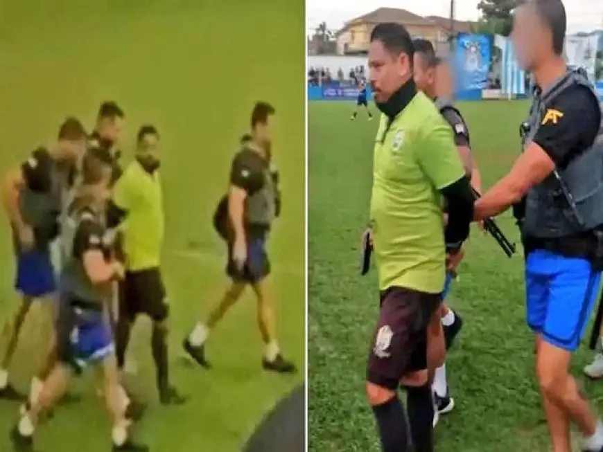 شرطة البرازيل تصطاد حكم اللعبة وتلقنه درسا قاسيا!