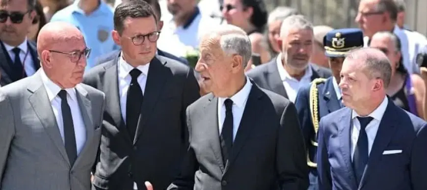 “رئيس البرتغال يحطم قلوب الجماهير بزيارة عاجلة إلى جوتا لتقديم واجب العزاء!”