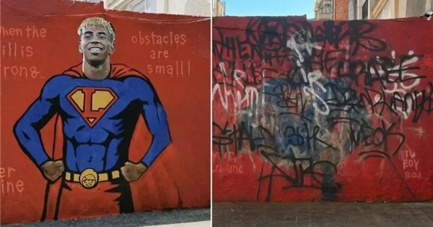 تم تدمير جدارية لامين يامال في برشلونة بطريقة صادمة! اكتشف التفاصيل الصادمة لها!