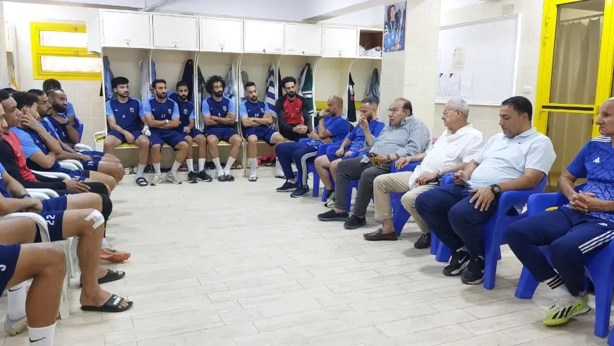 محسن صلاح وعادل فتحي يرفعان معنويات لاعبي المقاولون العرب قبل انطلاق الدوري