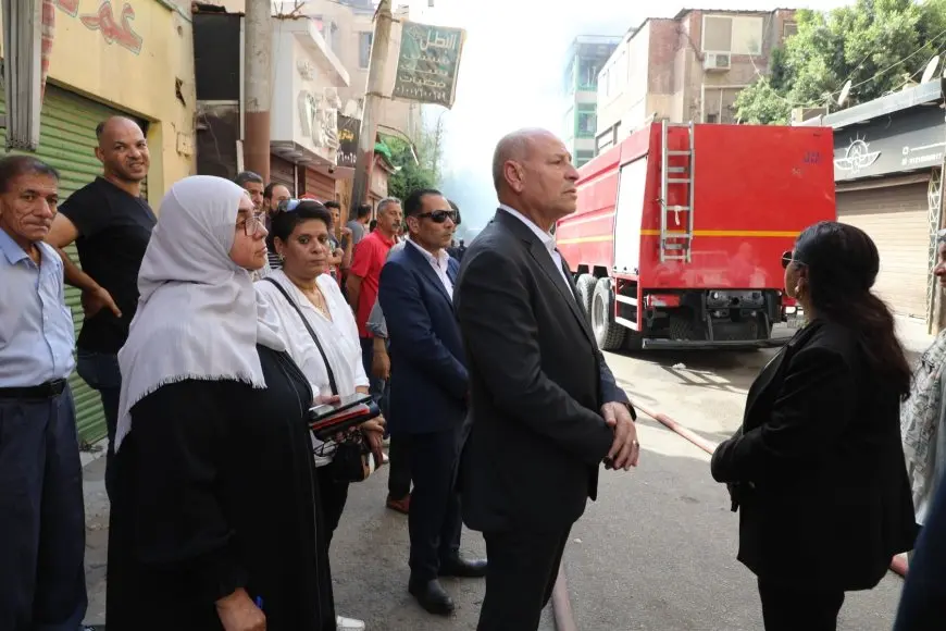محافظ القاهرة يعلن عن تشكيل لجنة هندسية لدراسة تأثير الحريق على عقار مصر الجديدة