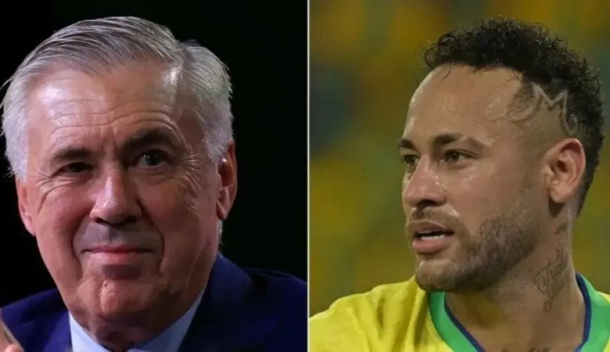 أنشيلوتي يعمل على إعادة نيمار إلى منتخب البرازيل في تصفيات كأس العالم