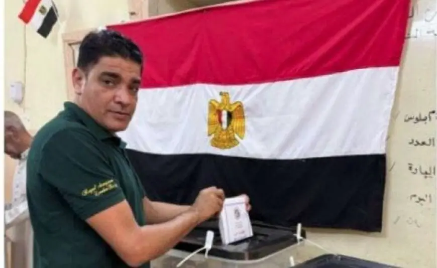 إبراهيم نور الدين يشارك في انتخابات مجلس الشيوخ ويُدلي بصوته