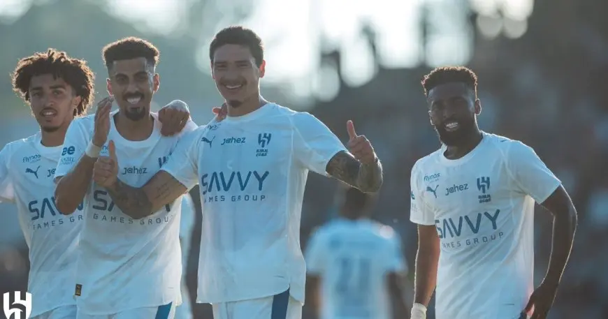 نونيز يسجل أهدافه الأولى مع الهلال في انتصار ساحق على آراو السويسري