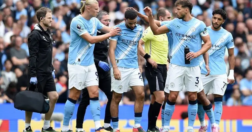 إصابة آيت نوري لاعب مانشستر سيتي في مواجهة توتنهام تثير القلق بين الجماهير