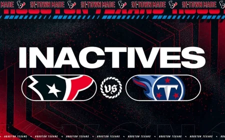 Discover the Week 4 Inactive Roster for the Texas Showdown against the Tennessee Titans