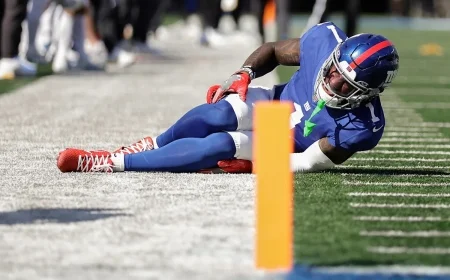 Giants WR Malik Nabers Exits Field on Cart Due to Leg Injury