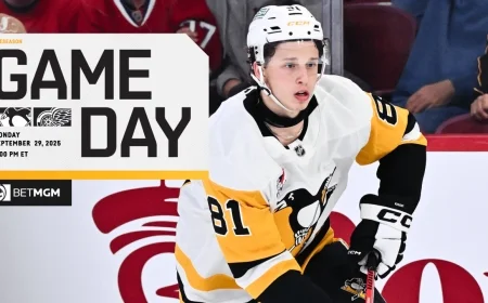 Penguins Preseason Showdown Against Red Wings September 29 2025 Lineup Revealed