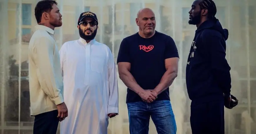 تركي آل الشيخ في المقدمة لحضور أول نزال وجهًا لوجه بين كانيلو وكروفورد