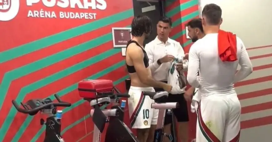 سوبوسلاي يمنح قميصه لرونالدو وقائد البرتغال يقطع له وعداً
