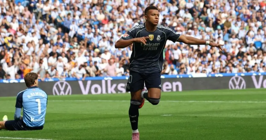 مبابي يقود ريال مدريد للنجاة من فخ سوسيداد رغم النقص العددي في الملعب