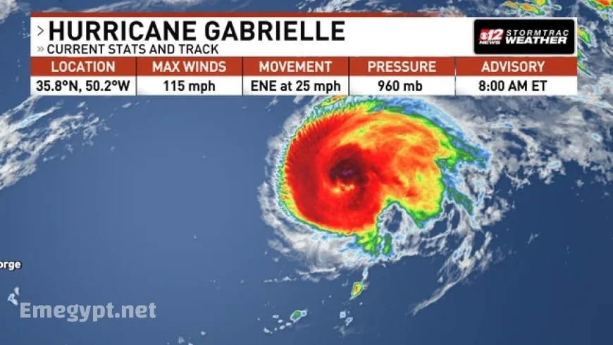 Hurricane Gabrielle Turns Toward Azores: Latest Hurricane Tracker, Forecasts, and What to Expect from the Powerful Storm