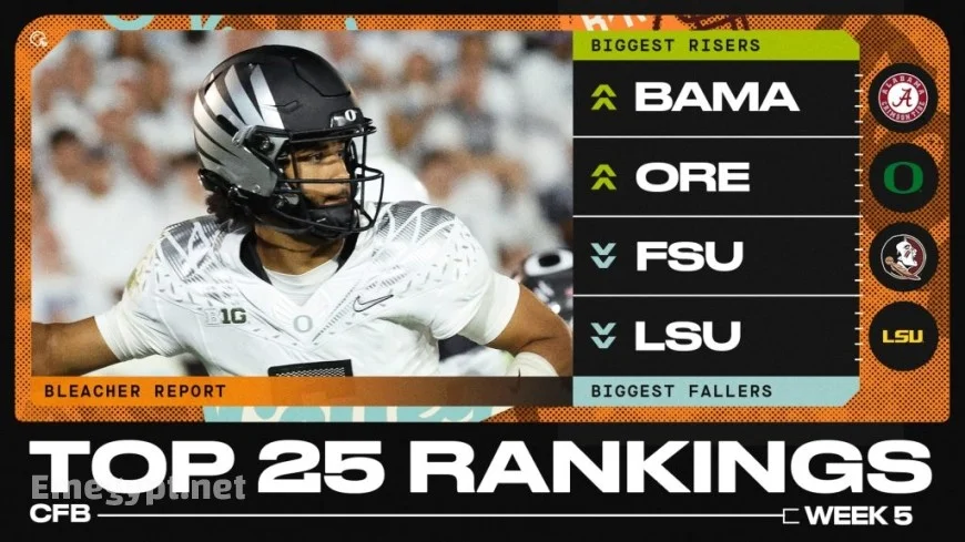 Discover B/R’s Expert College Football Top 25 Rankings for 2025 After Week 5