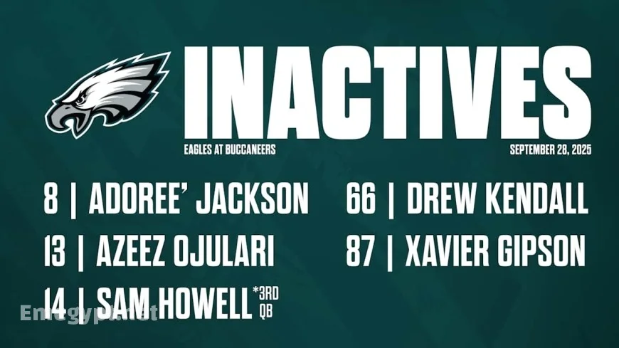 Eagles vs Buccaneers Game Day Inactive Players List