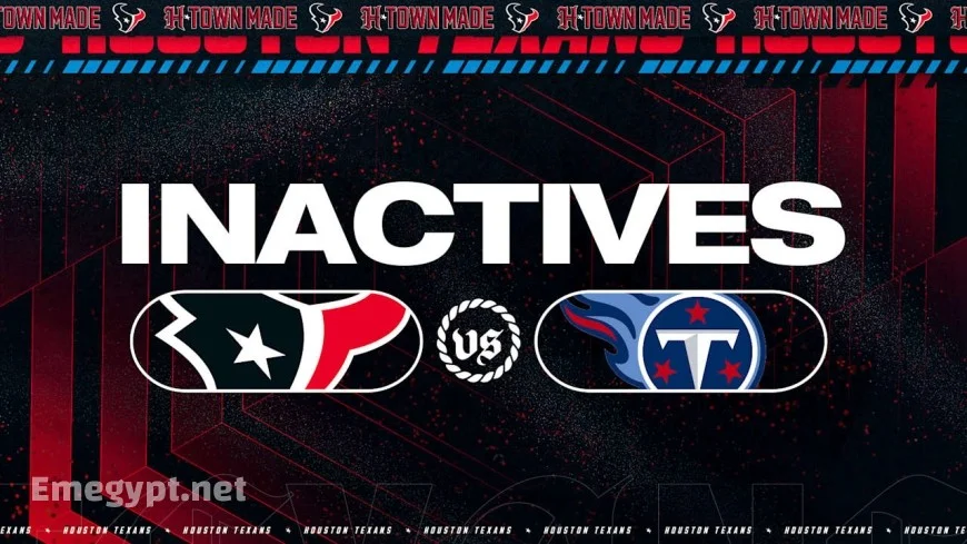 Discover the Week 4 Inactive Roster for the Texas Showdown against the Tennessee Titans