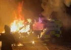 Dublin Erupts in Chaos as Anti-Immigrant Protesters Torch Police Van Following Attack on Young Girl