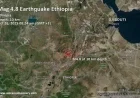 Magnitude 4.8 Earthquake Strikes 37 km East of Debre Birhan, Ethiopia