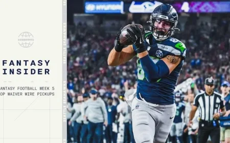 Top Week 5 Fantasy Football Waiver Wire Pickups for 2025 at Every Position