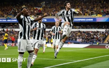 Champions League Showdown: Newcastle vs USG as Man City and Arsenal Prepare for Action