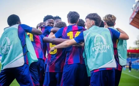 FC Barcelona Triumphs 2-1 Over Paris Saint-Germain in UEFA Youth League Clash