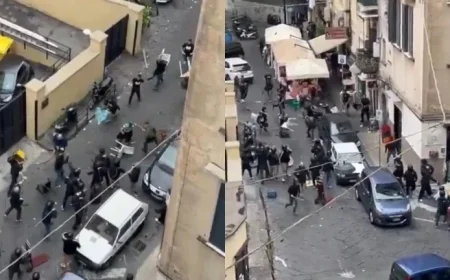 Clashes Between Ultras Erupt Before Napoli vs Sporting Lisbon Match Resulting in One Injury and Two Arrests