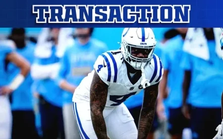 Colts Update Roster: Xavien Howard Moves to Reserve/Retired List While Trey Washington Joins 53-Man Squad