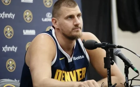Nikola Jokic Overcomes Wrist Injury with Enthusiasm on Day One of Denver Nuggets Training Camp