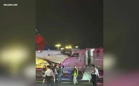 Delta regional jets collide while taxiing at low speeds at LaGuardia Airport