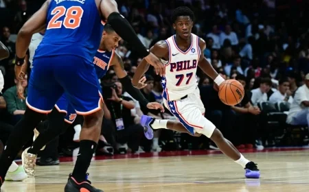 Maxey and Edgecombe Shine Despite Sixers’ Frozen Performance in Loss to Knicks