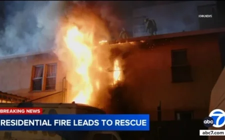 Heroic rescue saves residents from South Los Angeles building fire