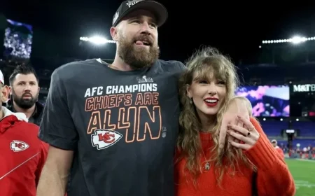 Discover Why Taylor Swift Fans Believe Travis Kelce Hinted at a ‘Life of a Showgirl’ Easter Egg Months Ago