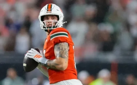 Miami Quarterback Carson Beck Shares Insights on Public Split from Hanna Cavinder