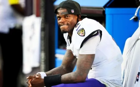 Ravens Sideline QB Jackson Over Hamstring Injury