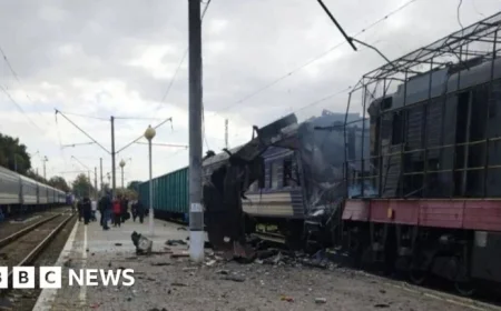 Russian strike on railway station injures over 30 people according to Zelensky