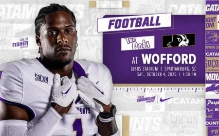 Catamount Football Set to Face Wofford in SoCon Play this Saturday