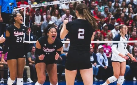 Huskers Dominate No. 16 Nittany Lions in Exciting Victory at Rec Hall – Nebraska Athletics