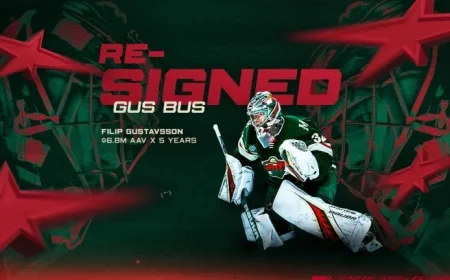 Minnesota Wild Secures Future with Filip Gustavsson’s Five-Year Contract Extension