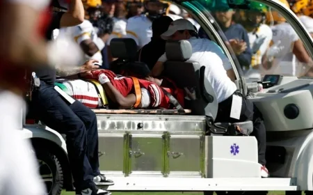 Oklahoma WR Lewis Suffers Injury in Headfirst Collision with Brick Barrier