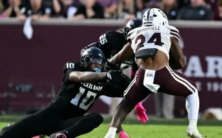Fluff Bothwell Injured and Exits Field During Mississippi State vs Texas A&M Football Clash