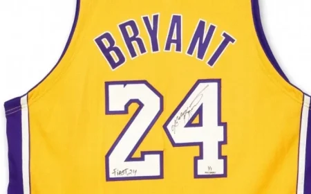 Kobe Bryant’s Iconic First No 24 Lakers Jersey Fetches $889K at Auction