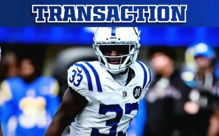 Colts Roster Shakeup: Chris Lammons Joins 53-Man Roster, Daniel Scott Moves to Injured Reserve, Ameer Abdullah and Mike Hilton Elevated for Week 5