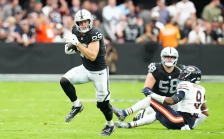 Raiders Star Tight End Bowers Sidelined Due to Knee Injury
