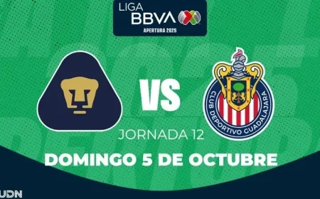 Pumas vs Chivas Jornada 12 Schedule and Viewing Details